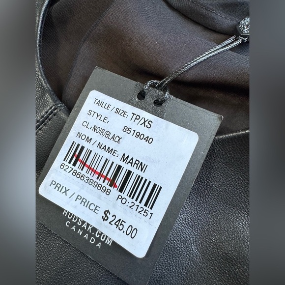 NWT Rudsak Leather Tank Top Black Size XS Flowy Asymmetrical - Picture 11 of 16